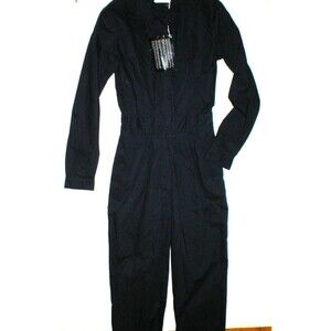 New Designer Richard Nicoll Jumpsuit 40 Womens 4 Navy Blue Long Sleeves NWT UK 8